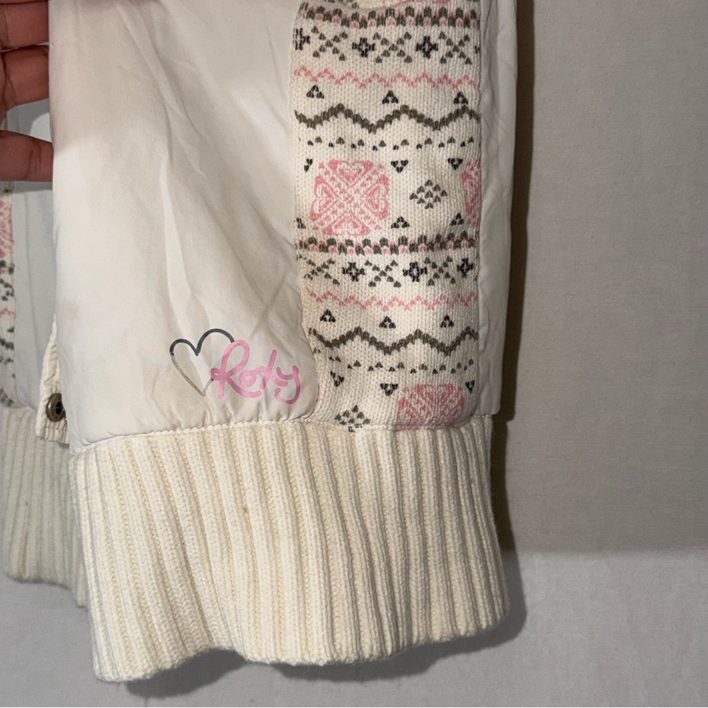 Girls Roxy Off-White Quilted Vest - Picture 3 of 10